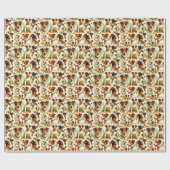 Vintager Niedlicher Jack Russell Terrier Geschenkpapier (Flach)