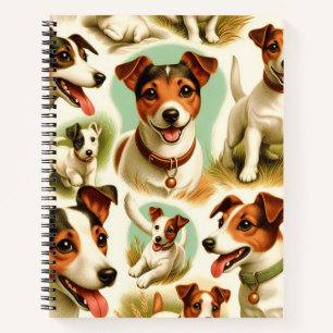 Vintager Niedlicher Jack Russell Terrier Notizblock
