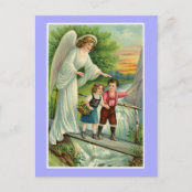 Schutzengel mit kleinem Mädchen hl E05 Postkarte 