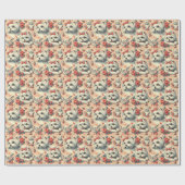 Vintager Niedlicher maltesischer Hund Geschenkpapier (Flach)