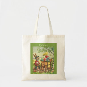 Vintager Niedlicher Ostern Bunny Toag Tragetasche