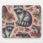 Vintager Niedlicher Racoon Mousepad (Vorne)