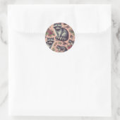 Vintager Niedlicher Racoon Runder Aufkleber (Tasche)