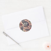 Vintager Niedlicher Racoon Runder Aufkleber (Umschlag)