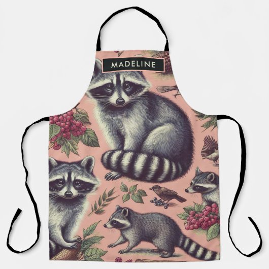 Vintager Niedlicher Racoon Schürze (Vorderseite)