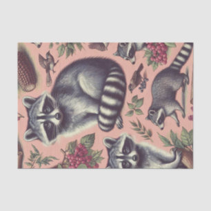 Vintager Niedlicher Racoon Seidenpapier