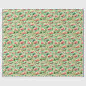 Vintager Niedlicher Rosa Flamingos Geschenkpapier (Flach)