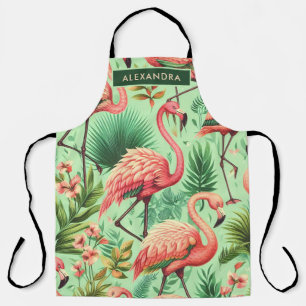Vintager Niedlicher Rosa Flamingos Schürze