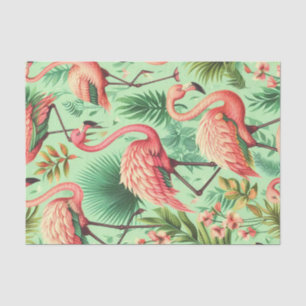 Vintager Niedlicher Rosa Flamingos Seidenpapier