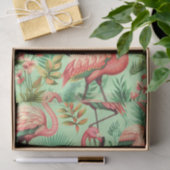 Vintager Niedlicher Rosa Flamingos Seidenpapier (Geschenk)