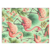 Vintager Niedlicher Rosa Flamingos Tischdecke (Vorderseite (Horizontal))