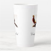 Vintager Niedlicher Rotblitz-Bird und Blattwerk Milchtasse (Vorderseite)