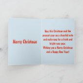 Vintager Niedlicher Snowman Frohe Weihnachten (Innenseite)