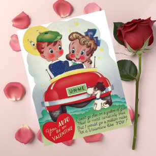 Vintager Niedlicher Valentinstag der U-N-ME Feiertagskarte