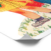 Vintager Niedlicher Valentinstag, Herz für Junge u Poster (Ecke)