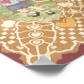 Vintager Niedlicher Valentinstag, Junge auf der Wi Poster (Ecke)