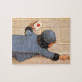 Vintager Niedlicher Valentinstag, Liebe Mailman Puzzle (Horizontal)
