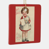 Vintager Niedlicher Valentinstag, Mädchen mit Lieb Keramikornament (Rechts)