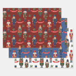Vintager Niedlicher Weihnachtskalender Geschenkpapier Set