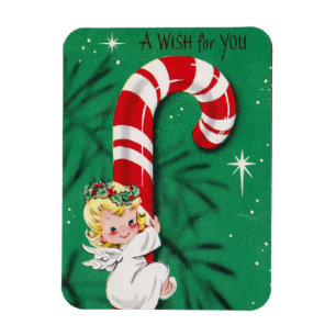 Vintager Niedlicher Weihnachtsknechtengel auf eine Magnet