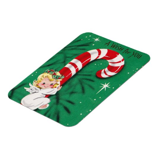 Vintager Niedlicher Weihnachtsknechtengel auf eine Magnet (Linke Seite)