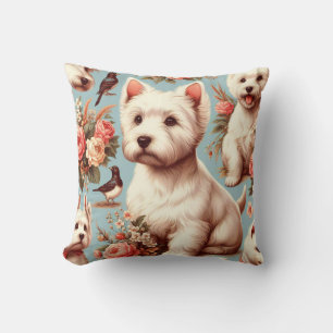 Vintager Niedlicher West Highland White Terrier Kissen