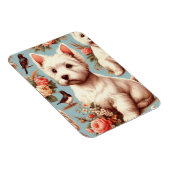 Vintager Niedlicher West Highland White Terrier Magnet (Rechte Seite)