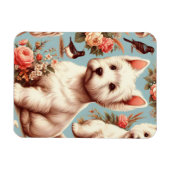 Vintager Niedlicher West Highland White Terrier Magnet (Horizontal)