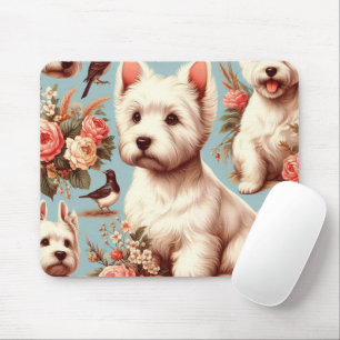Vintager Niedlicher West Highland White Terrier Mousepad