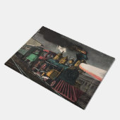 Vintager Night Express - Boys Room Train Fußmatte (Schrägansicht)