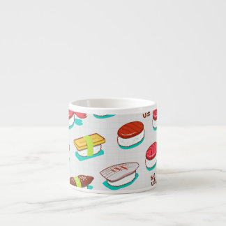 Vintager Nigiri-Sushi, Doodmuster Espressotasse