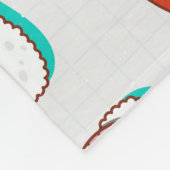Vintager Nigiri-Sushi, Doodmuster Fleecedecke (Ecke)