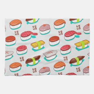 Vintager Nigiri-Sushi, Doodmuster Geschirrtuch