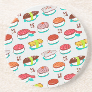 Vintager Nigiri-Sushi, Doodmuster Getränkeuntersetzer