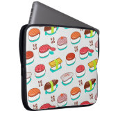 Vintager Nigiri-Sushi, Doodmuster Laptopschutzhülle (Vorne Rechts)
