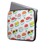 Vintager Nigiri-Sushi, Doodmuster Laptopschutzhülle (Vorderseite Links)