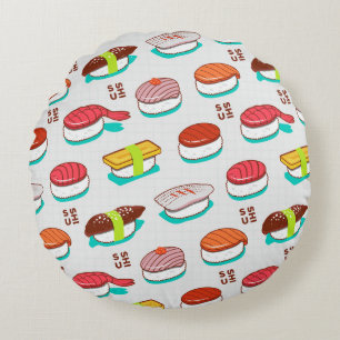 Vintager Nigiri-Sushi, Doodmuster Rundes Kissen