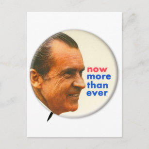 Vintager Nixon-Kampagnenknopf Postkarte