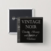 Vintager Noir Knopf Button (Vorne & Hinten)