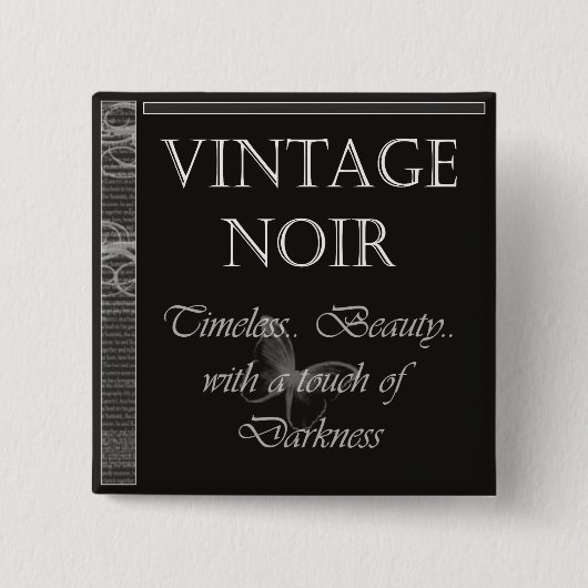 Vintager Noir Knopf Button (Vorderseite)
