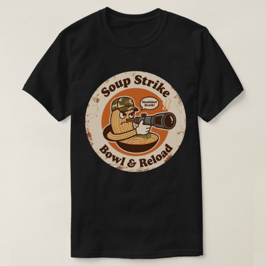 Vintager Noodle Bowl Combat Gamer Fun T-Shirt (Design vorne)