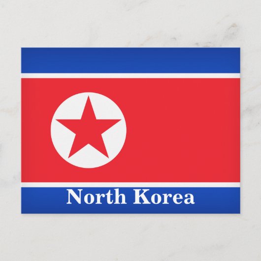 Vintager Nordkoreaflaggentourismus Postkarte (Vorderseite)