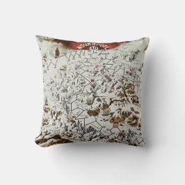 Vintager Nordpol Alte Antike Karte Welt Kissen