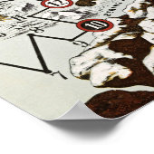 Vintager Nordpol Alte Antike Karte Welt Poster (Ecke)