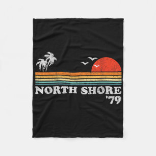 Vintager North Shore Hawaii Beach Retro Surfing 70 Fleecedecke