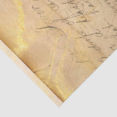 Vintager Not leidender Brief mit kursiver Entkoppl Seidenpapier (Detail)