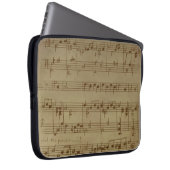 Vintager Notenhintergrund Laptopschutzhülle (Vorne Rechts)