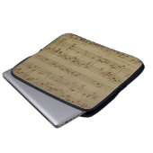 Vintager Notenhintergrund Laptopschutzhülle (Vorne Knopf)