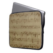 Vintager Notenhintergrund Laptopschutzhülle (Vorderseite Links)