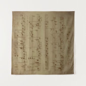 Vintager Notenhintergrund Wandteppich (Vorderseite (Horizontal))